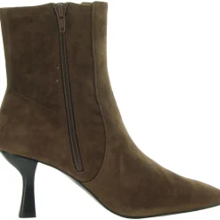 Suede Almond Toe Ankle Boots