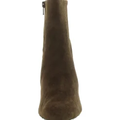 Suede Almond Toe Ankle Boots