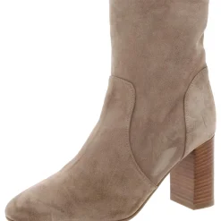 Suede Almond Toe Ankle Boots