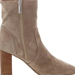 Suede Almond Toe Ankle Boots