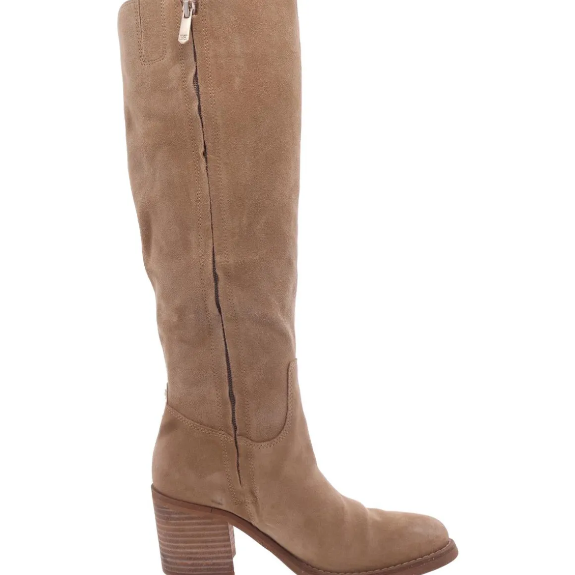 Suede Almond Toe Knee-High Boots