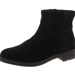 Suede Block Heel Ankle Boots