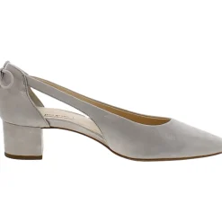 Suede Cut-Out Slingback Heels