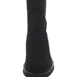 Suede Pull On Ankle Boots