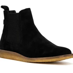 Suede Round Toe Chelsea Boots