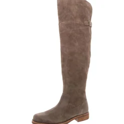 Suede Round Toe Knee-High Boots