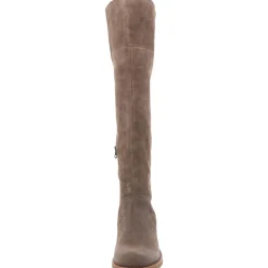 Suede Round Toe Knee-High Boots