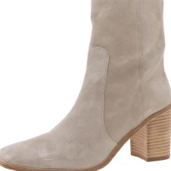 Suede Side Zip Ankle Boots