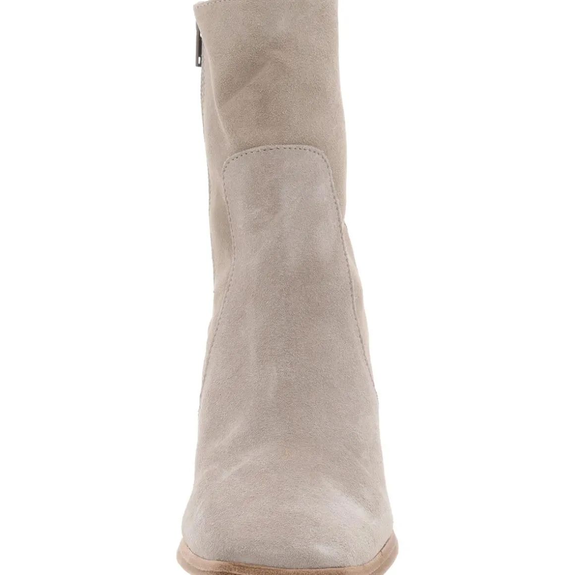 Suede Side Zip Ankle Boots