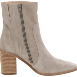 Suede Side Zip Ankle Boots