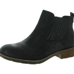 Suede Slip On Ankle Boots