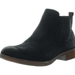 Suede Slip On Ankle Boots