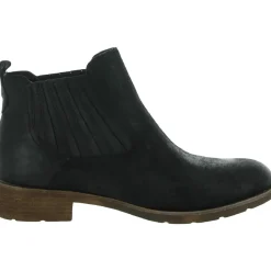 Suede Slip On Ankle Boots