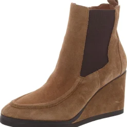 Suede Wedge Chelsea Boots