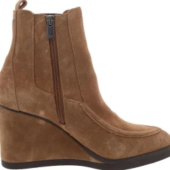Suede Wedge Chelsea Boots