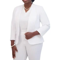 Suit Separate Office Collarless Blazer