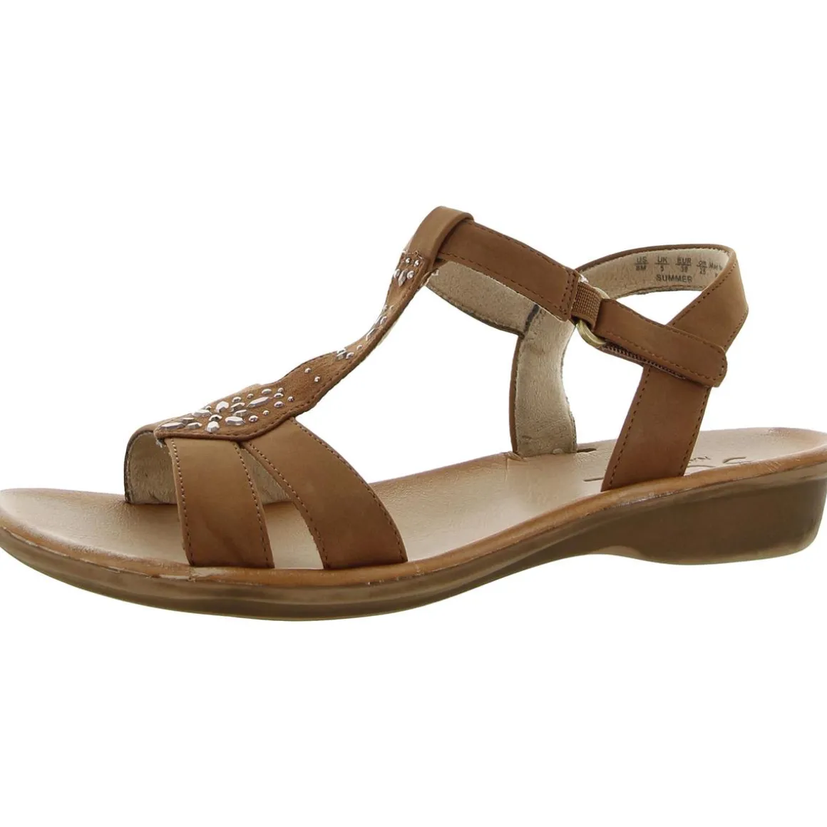 Summer Embellished Ankle Strap T-Strap Sandals