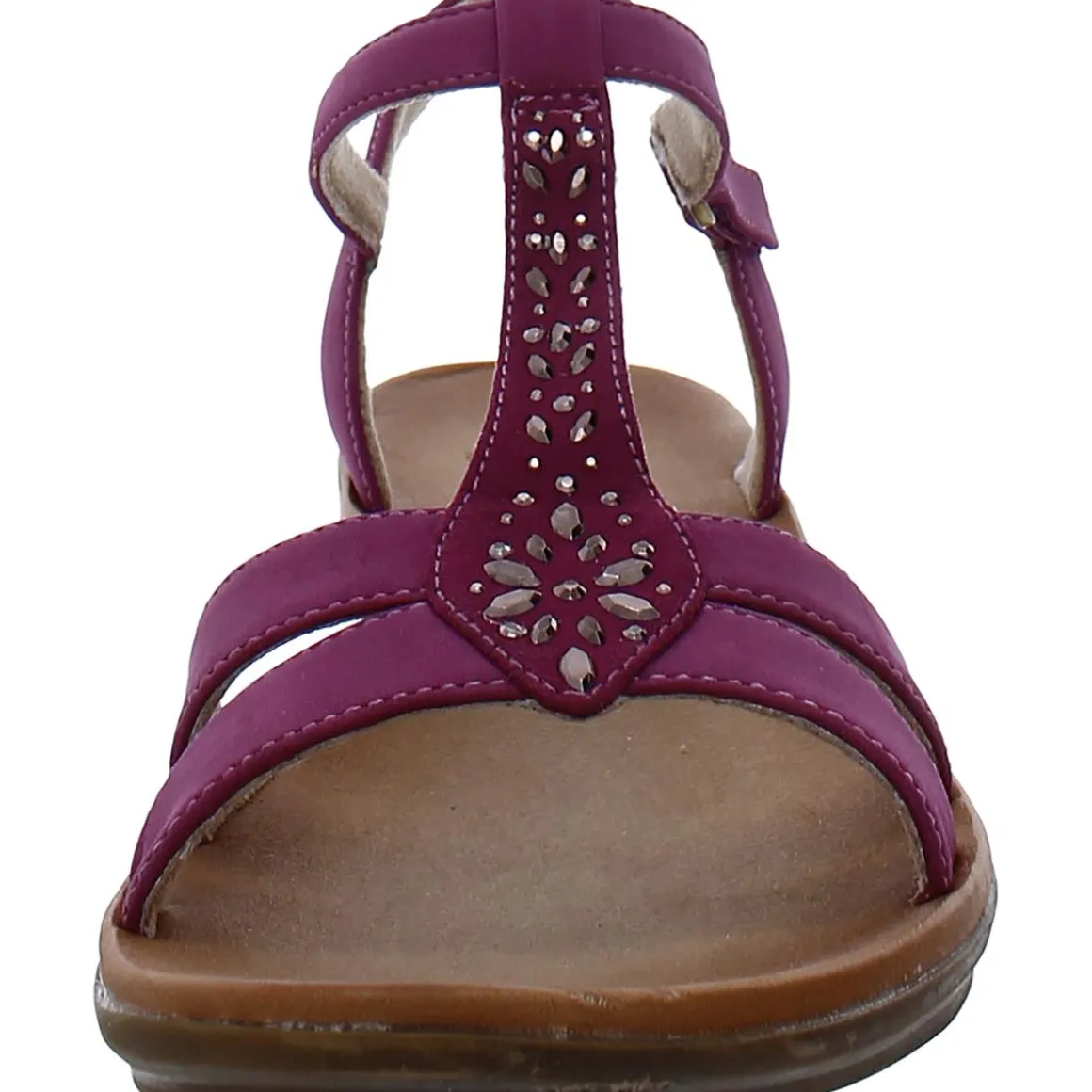 Summer Embellished Ankle Strap T-Strap Sandals