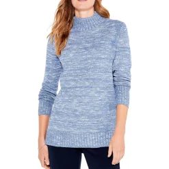 Sun Turn Knit Mock Neck Pullover Sweater