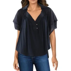 Sunray Oversized V-Neck Pullover Top