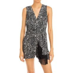 Surplice Animal Print Romper