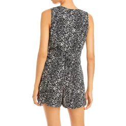 Surplice Animal Print Romper
