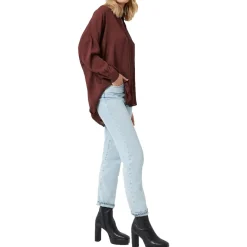 Surplice Neckline French Cuff Blouse