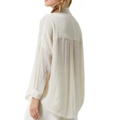 Surplice Neckline French Cuff Blouse