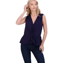 Surplice Ruched Peplum Top