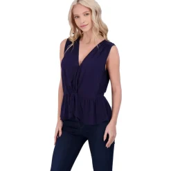 Surplice Ruched Peplum Top