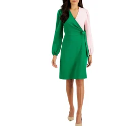 Surplice Ruched Sheath Dress
