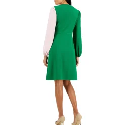 Surplice Ruched Sheath Dress