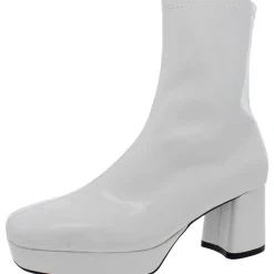 Sussex Patent Platform Ankle Boots