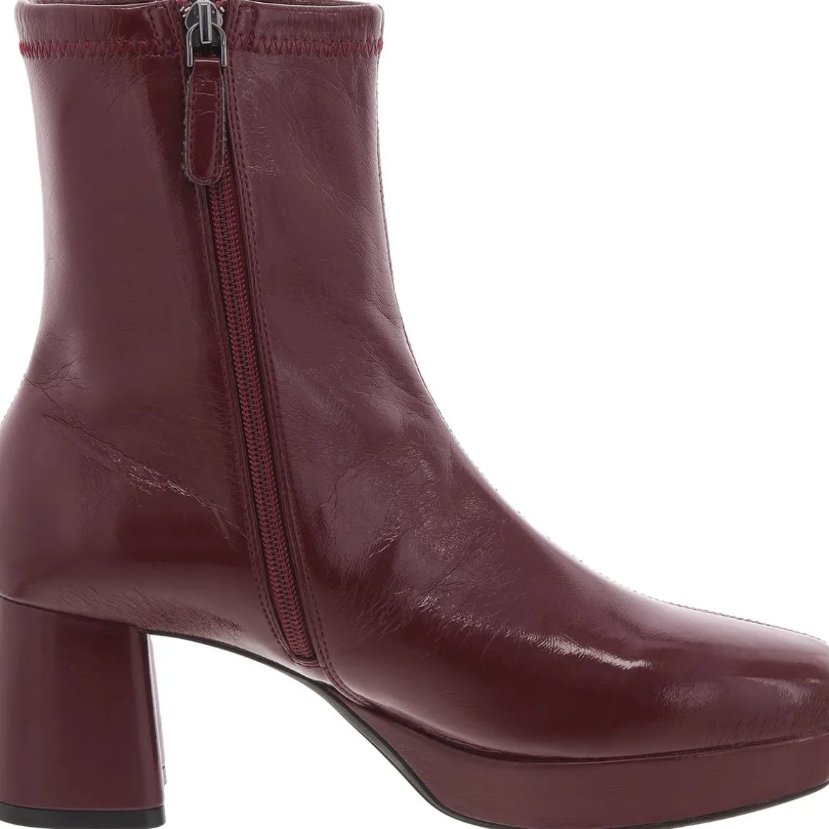 Sussex Patent Platform Ankle Boots