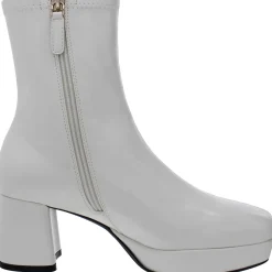 Sussex Patent Platform Ankle Boots
