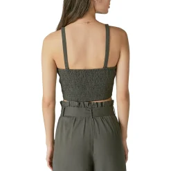 Sweetheart Neck Sleeveless Cropped