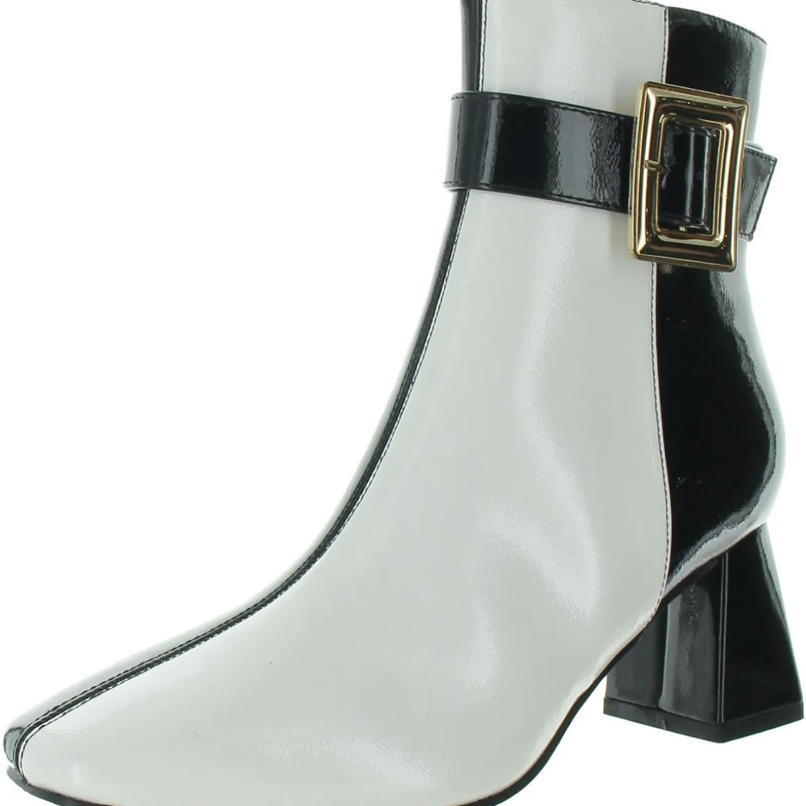 Sydney Buckle Faux Leather Ankle Boots