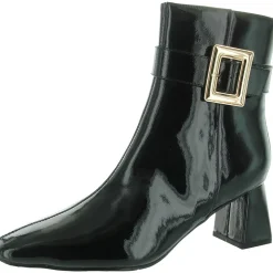 Sydney Buckle Faux Leather Ankle Boots