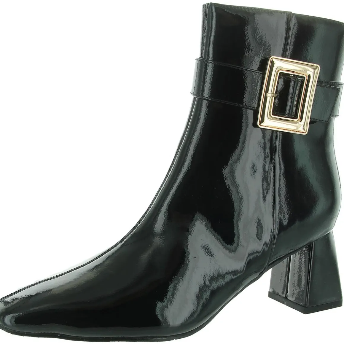 Sydney Buckle Faux Leather Ankle Boots