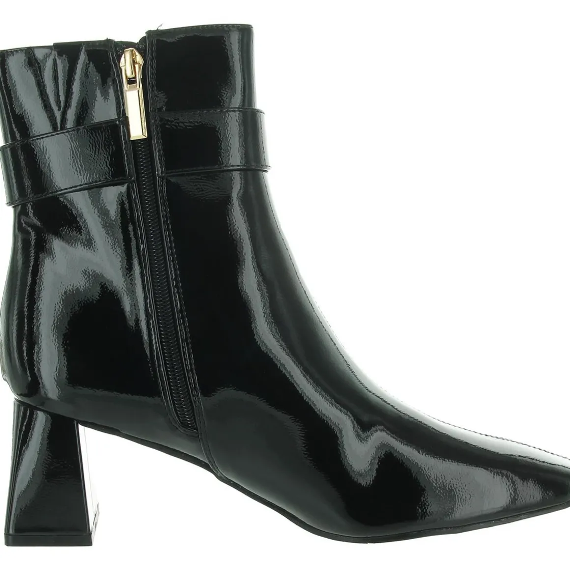 Sydney Buckle Faux Leather Ankle Boots