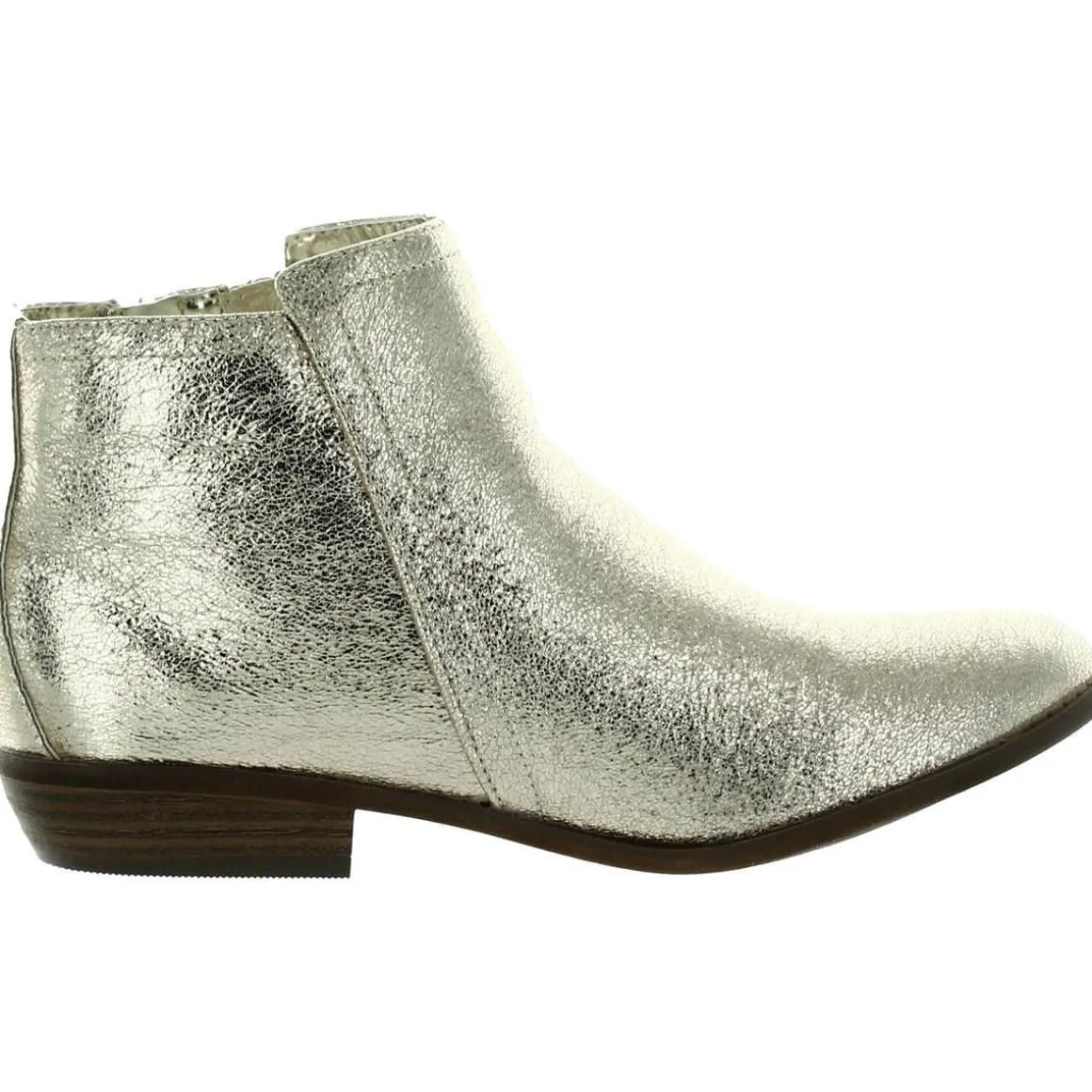Tabara Metallic Double Zipper Ankle Boots