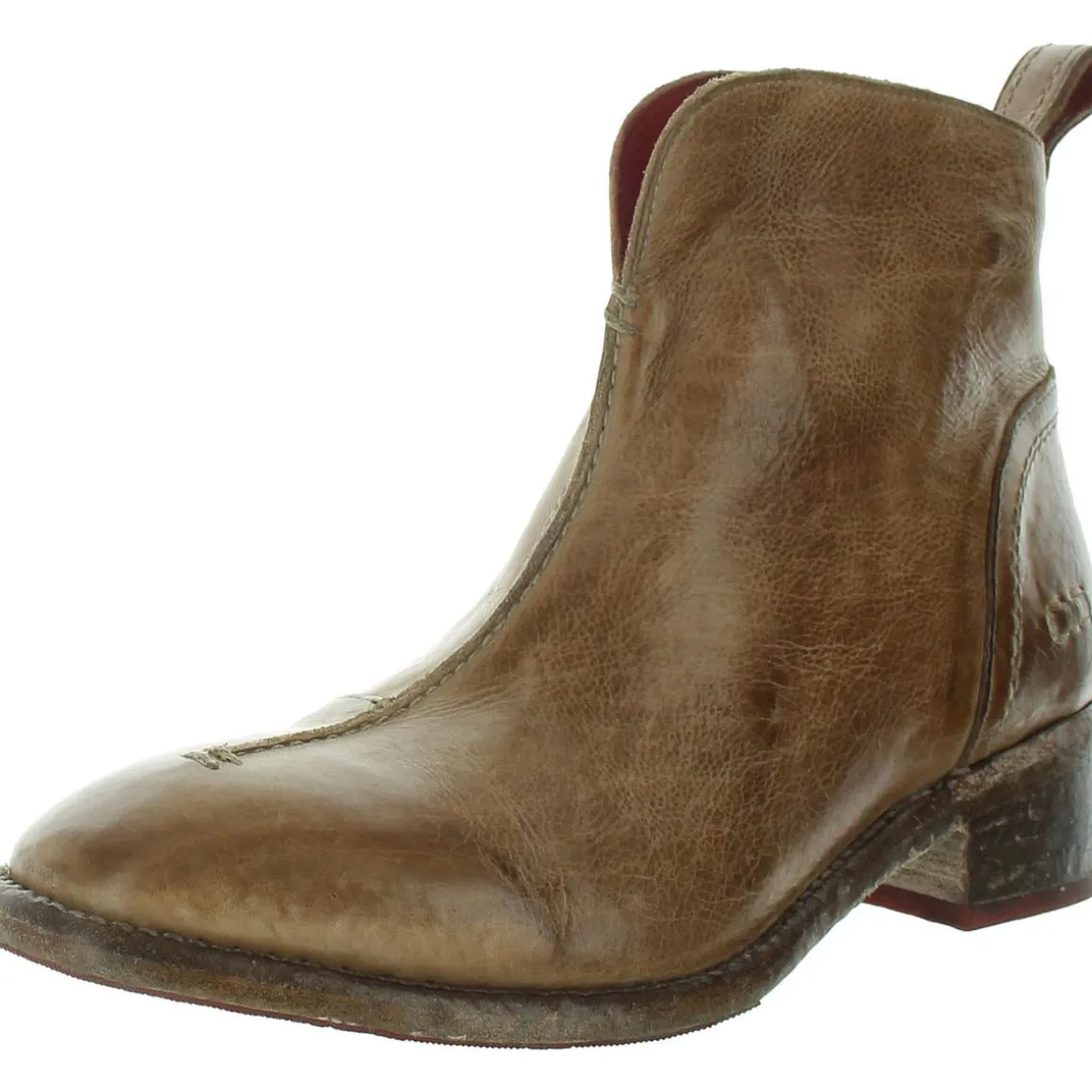 Tabitha Zipper Leather Ankle Boots