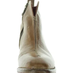 Tabitha Zipper Leather Ankle Boots