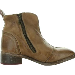 Tabitha Zipper Leather Ankle Boots