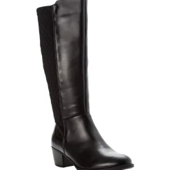 Talise Leather Block Heel Knee-High Boots