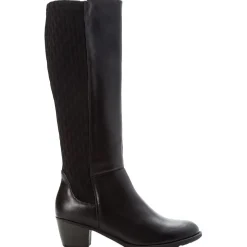 Talise Leather Block Heel Knee-High Boots