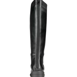 TAMIRA Zipper Faux Leather Knee-High Boots