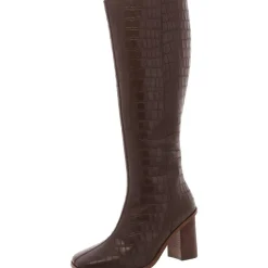 Tamori Zipper Leather Knee-High Boots