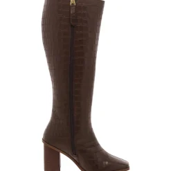 Tamori Zipper Leather Knee-High Boots