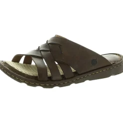 Tarpon Criss-Cross Leather Flatform Sandals